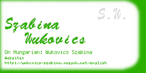 szabina wukovics business card